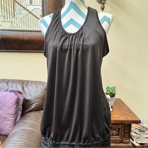 “Danskin” Black Racerback Tank Top/Exercise cover up